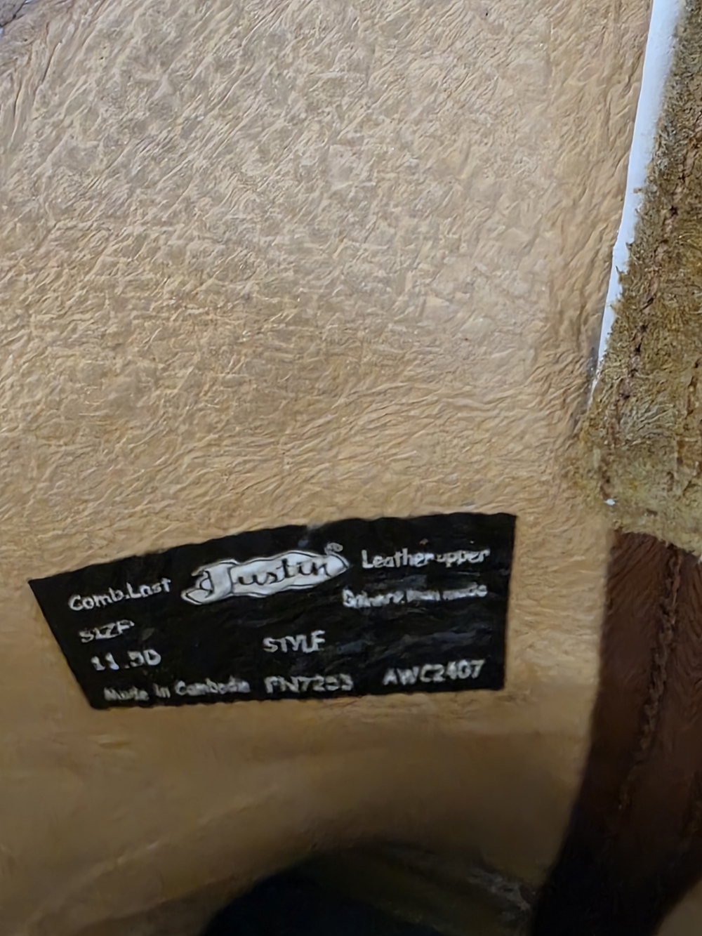 Justin Boots Roughout - Picture 5 of 5